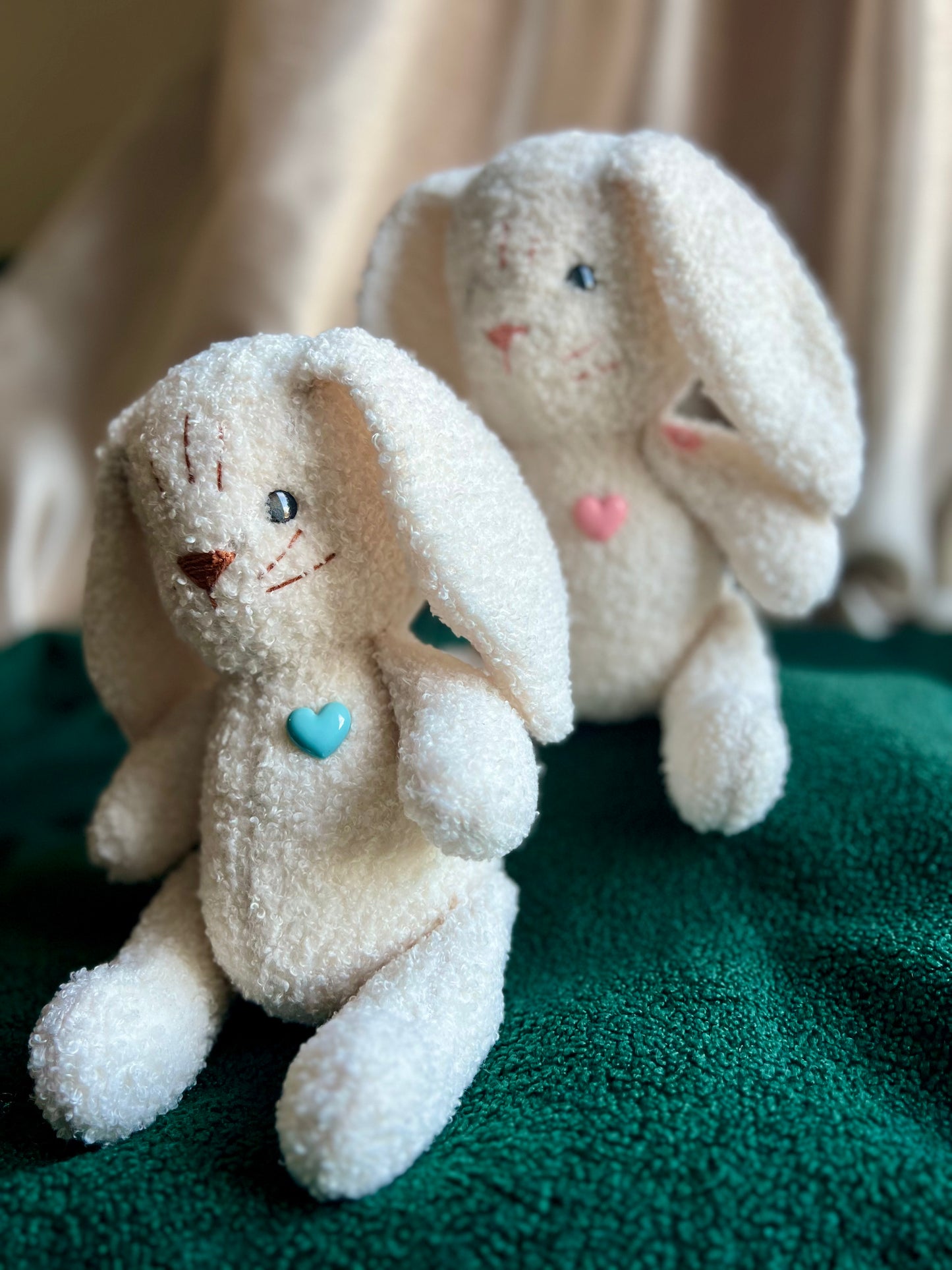 Bunny Bundle White (Blue & Pink nose)