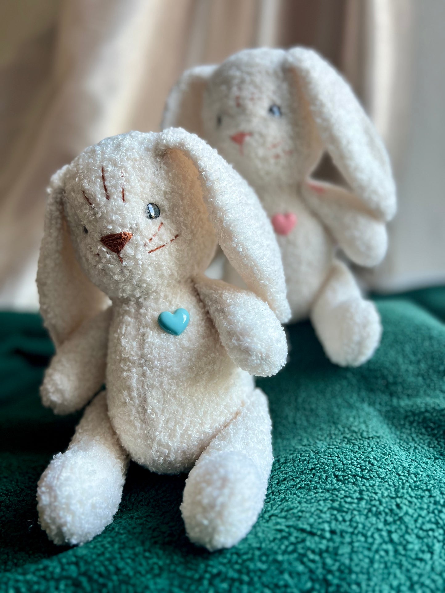 Bunny Bundle White (Blue & Pink nose)