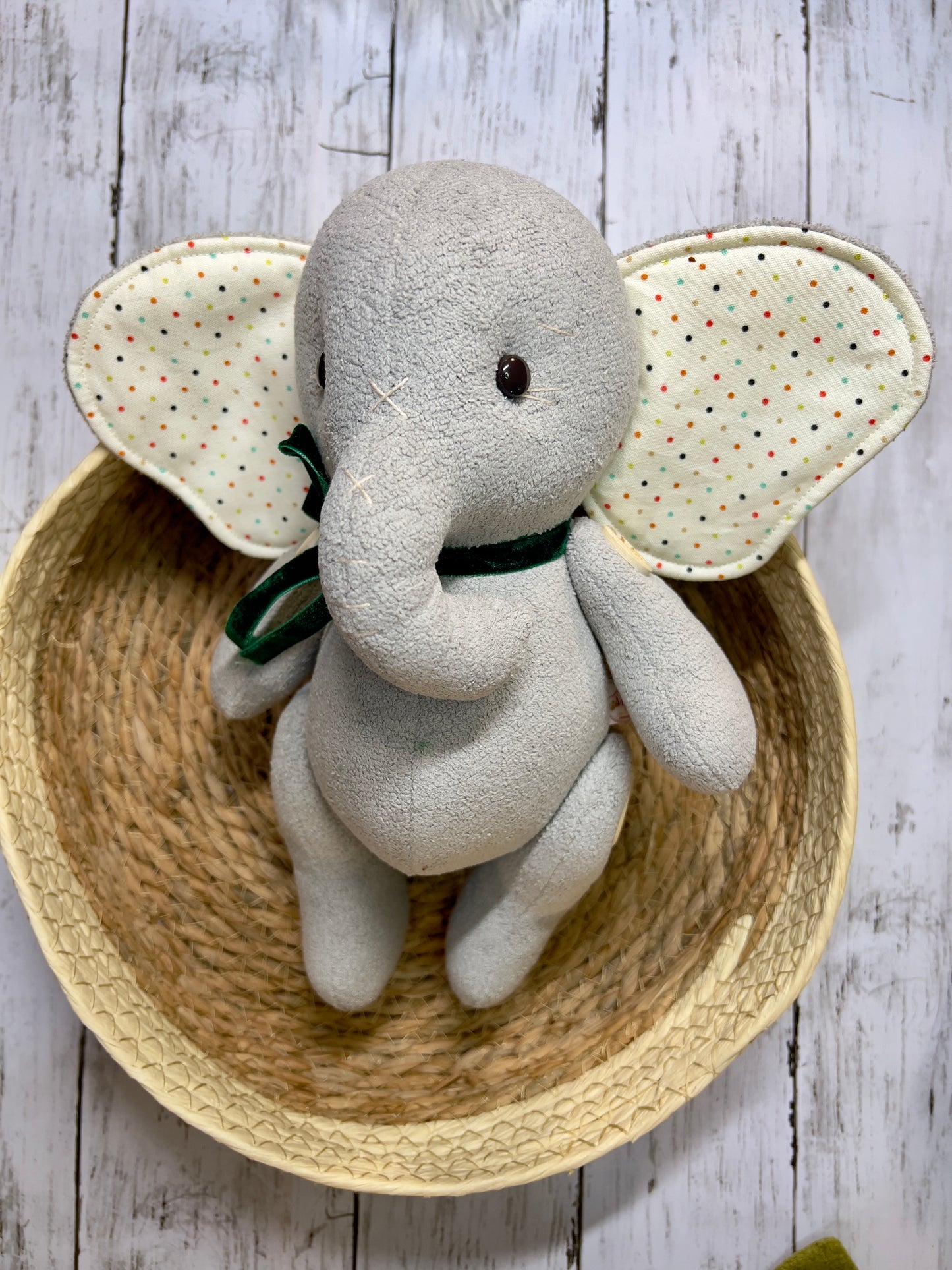 Special Mother’s Day Bundle - Ellie the Elephant (red ribbon)+ Baby Elephant (green Ribbon)