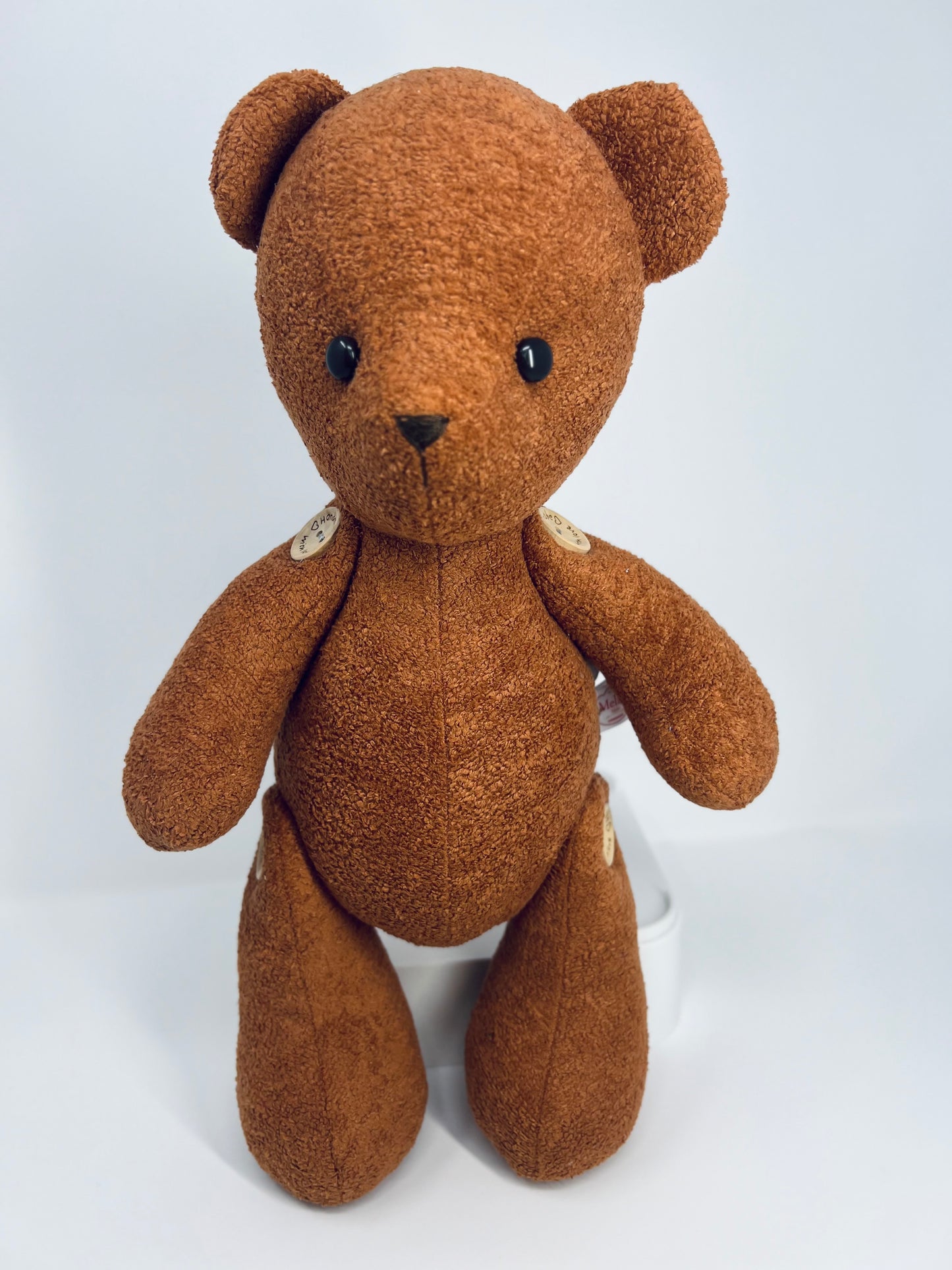 Small Chocolate Velvet Boucle Teddy Bear