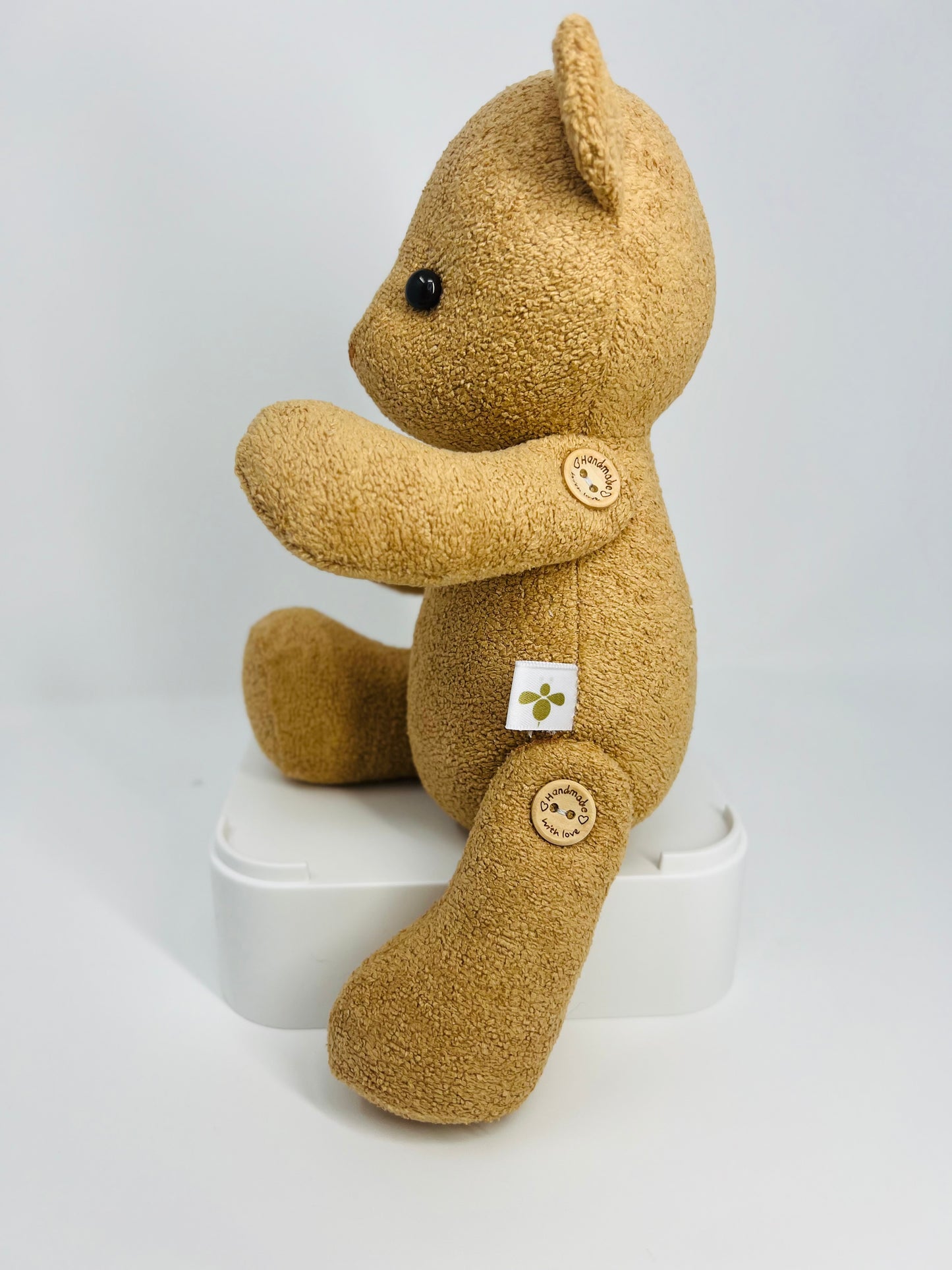 Mini Brown Velvet Boucle Teddy Bear