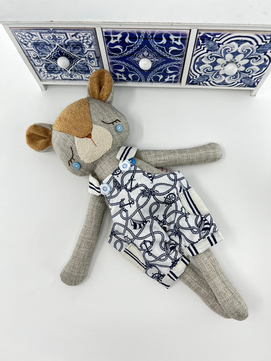 Meet Our Handmade Cute Hugs Bear! This one comes with 2 blue dungarees