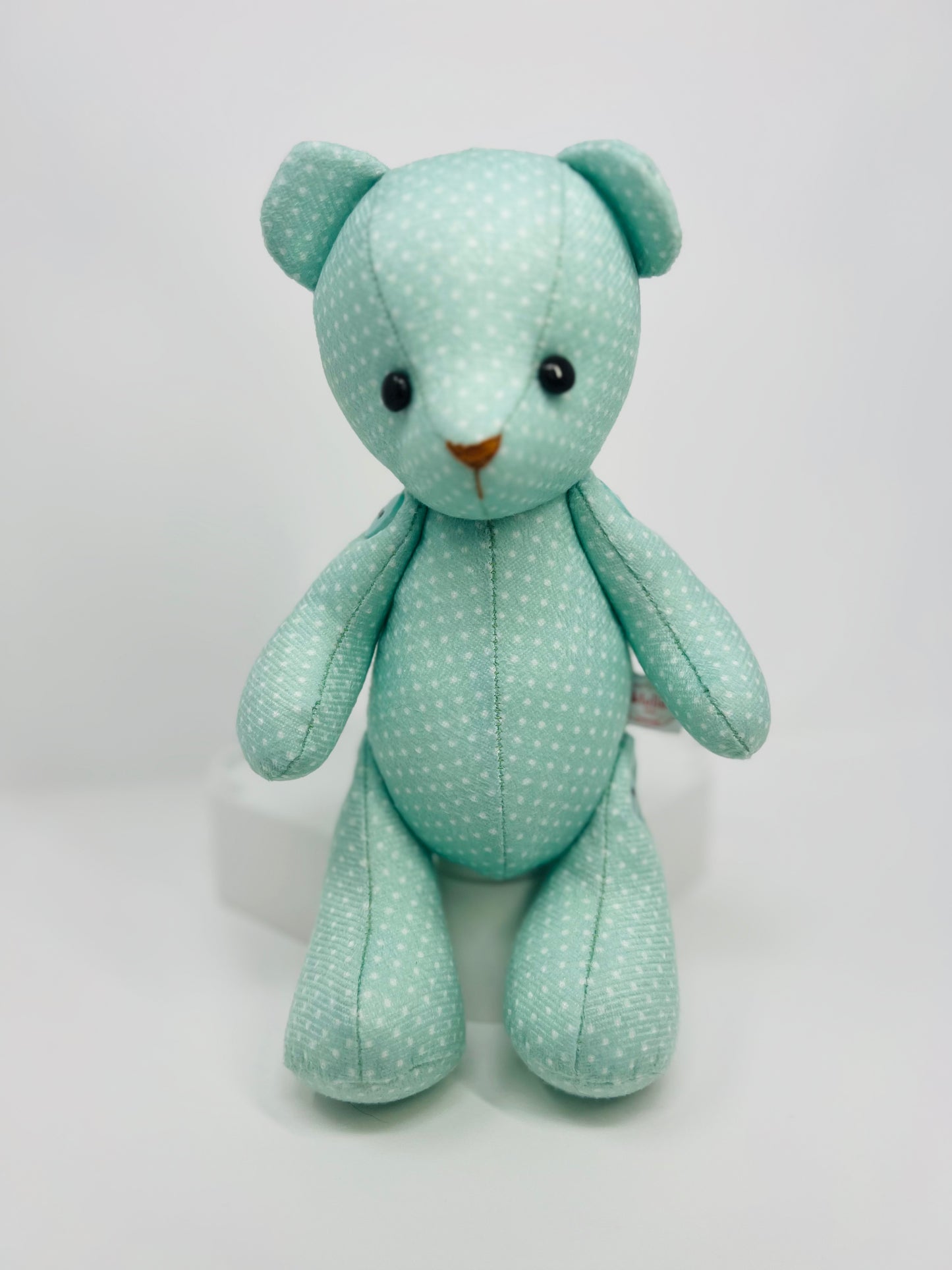 Minty the Mini Polka Dot Teddy Bear: A Handmade Delight