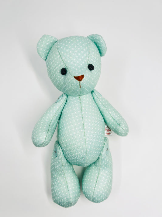 Minty the Mini Polka Dot Teddy Bear: A Handmade Delight