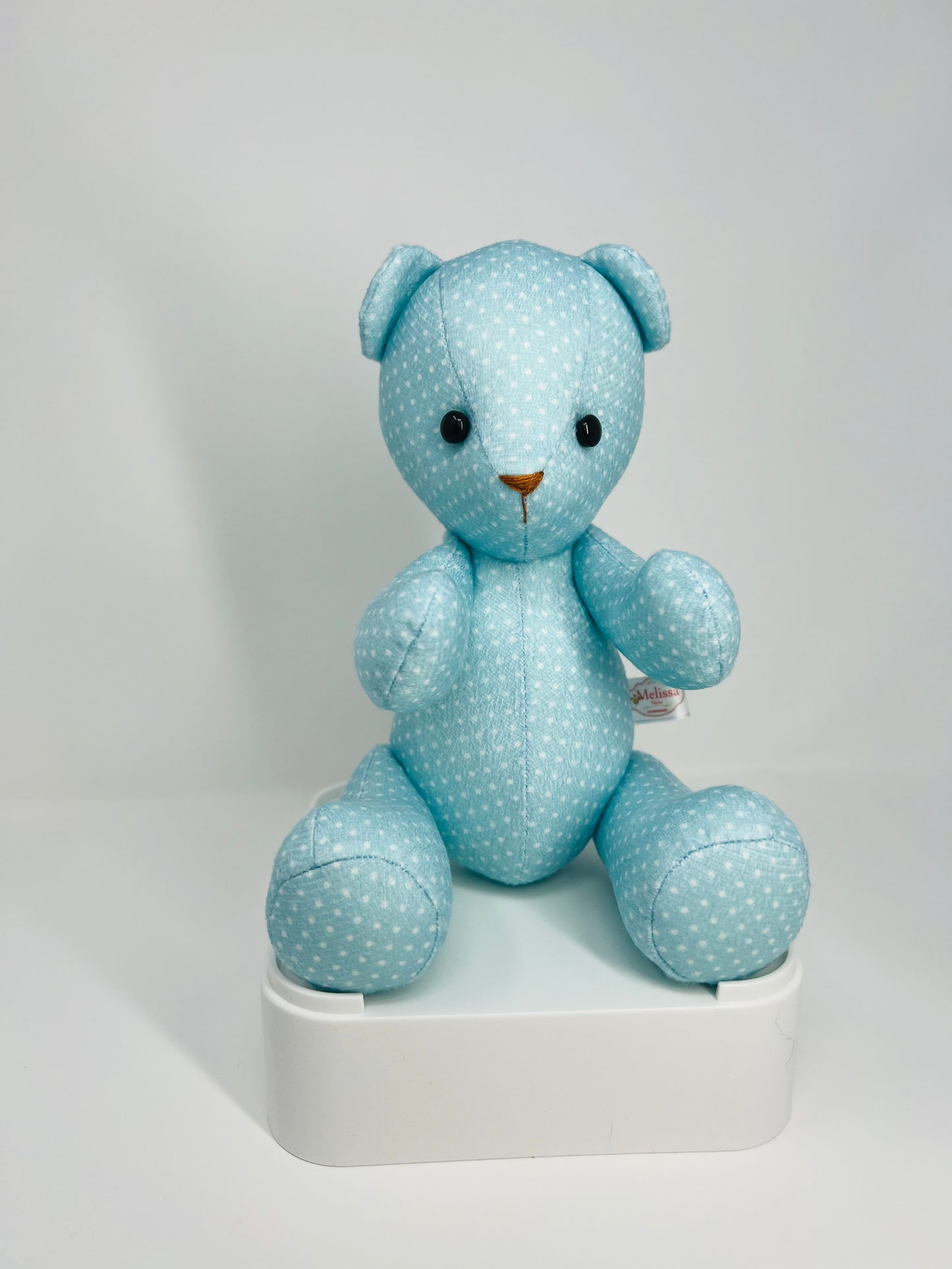 Aqua the Polka Dot Teddy Bear: A Cool Handmade Delight