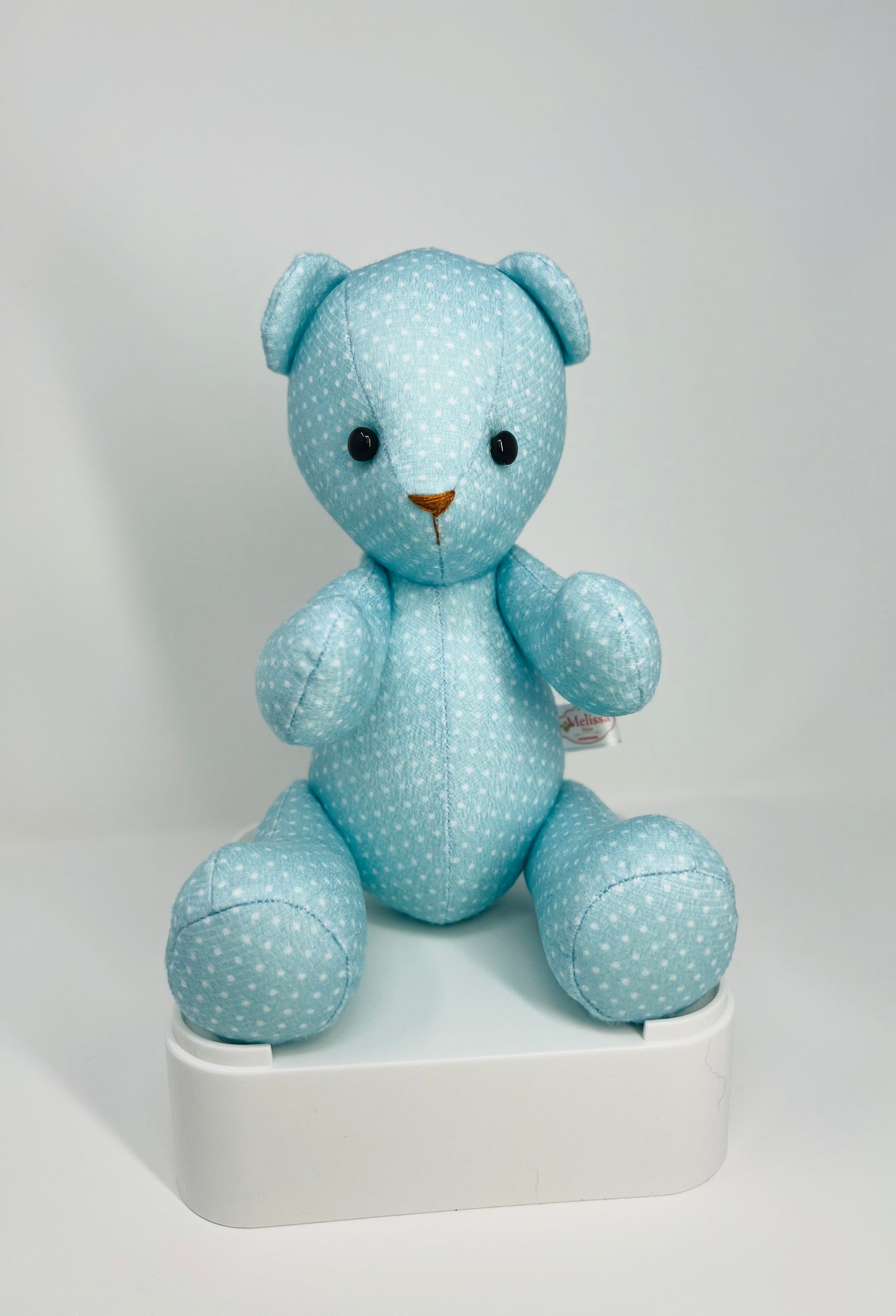 Aqua the Polka Dot Teddy Bear: A Cool Handmade Delight