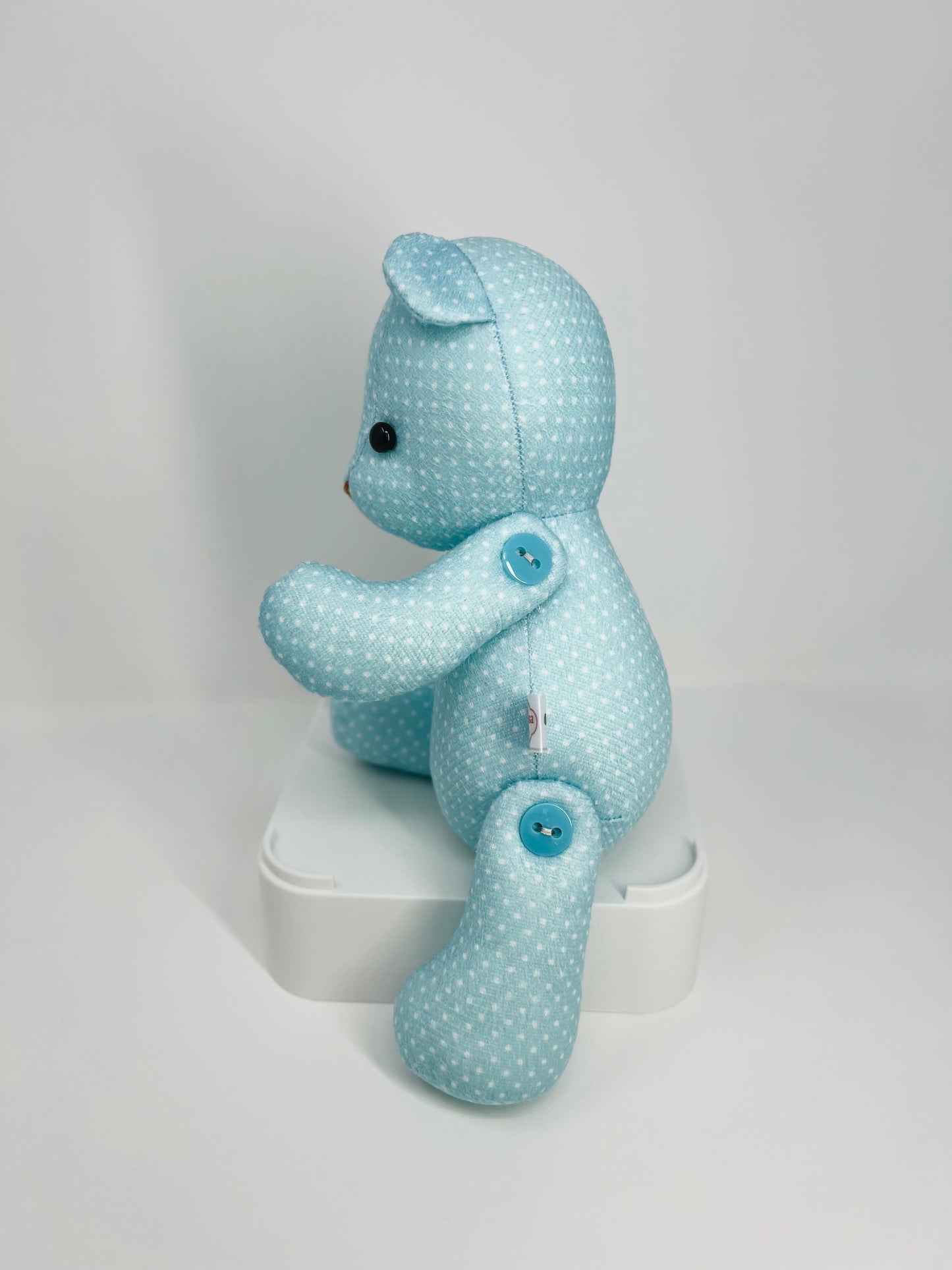 Aqua the Polka Dot Teddy Bear: A Cool Handmade Delight