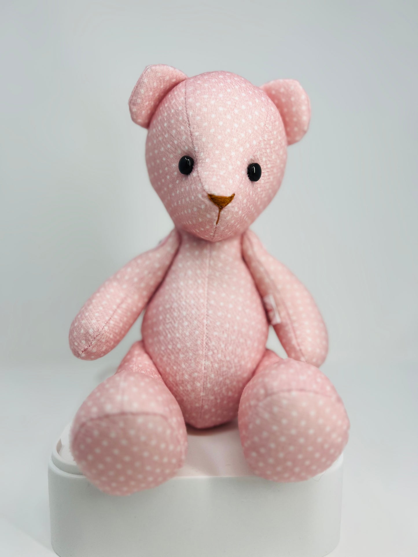 Blossom the Polka Dot Teddy Bear: A Sweet and Soft Handmade Friend