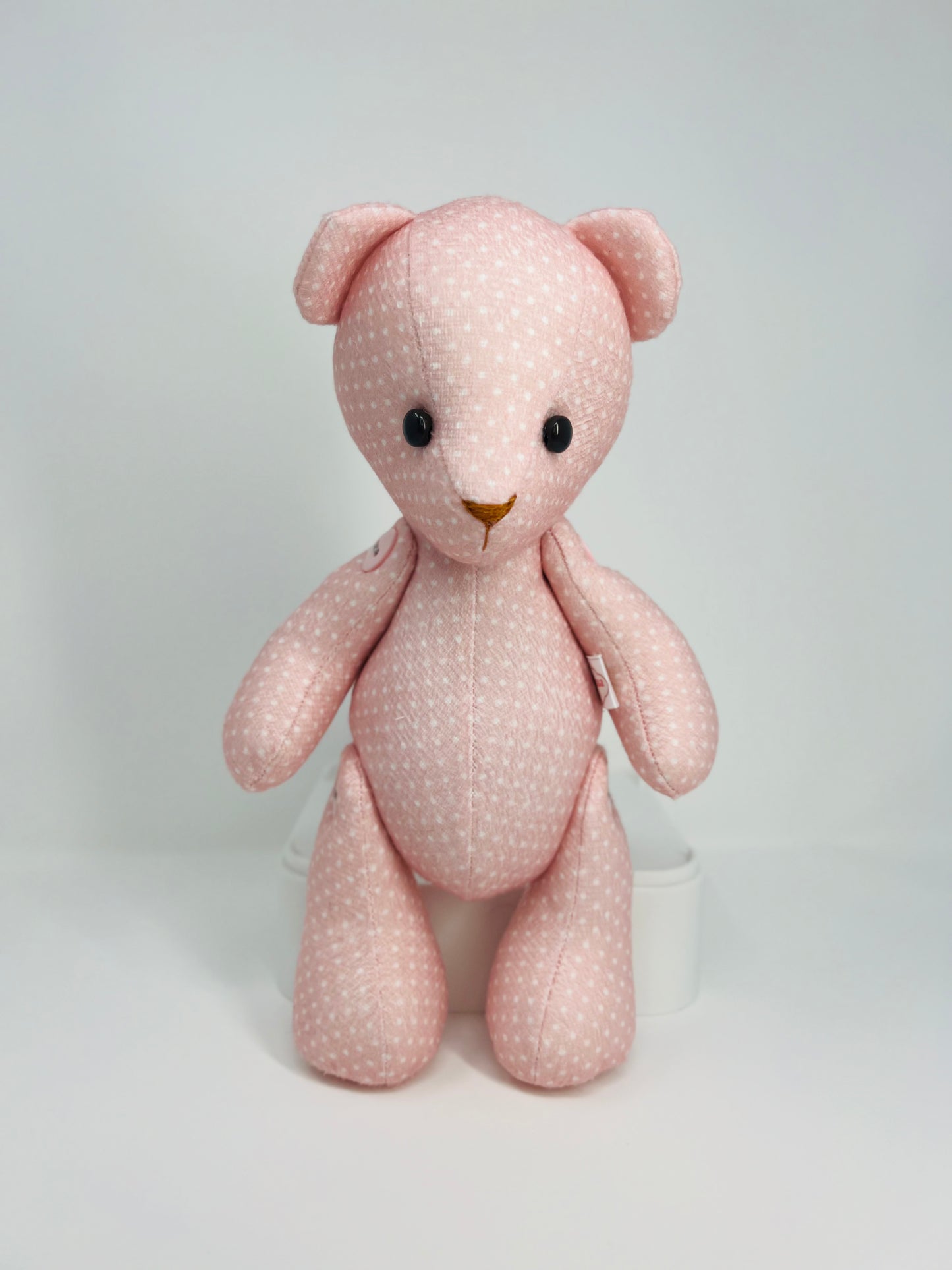 Blossom the Polka Dot Teddy Bear: A Sweet and Soft Handmade Friend