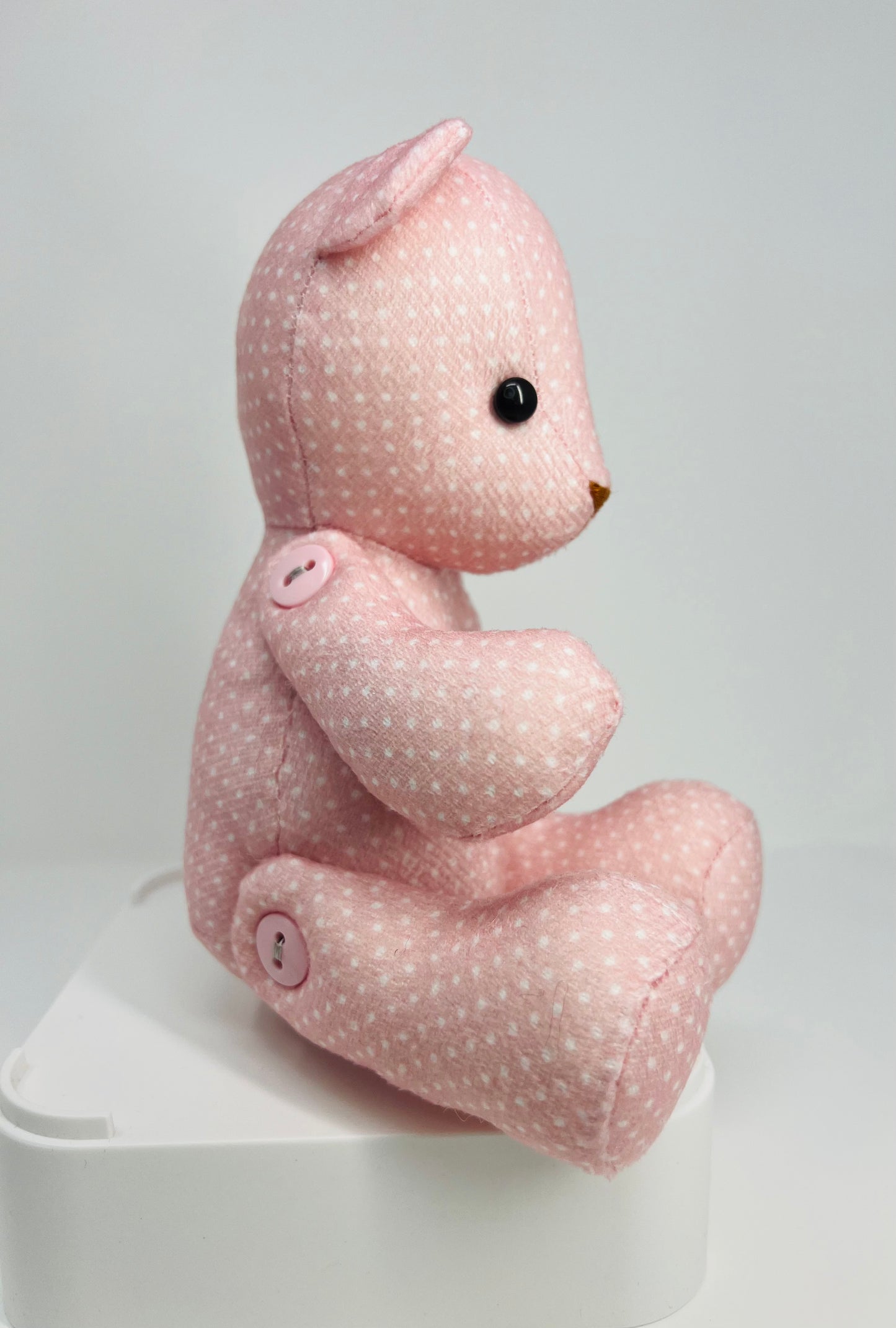 Blossom the Polka Dot Teddy Bear: A Sweet and Soft Handmade Friend