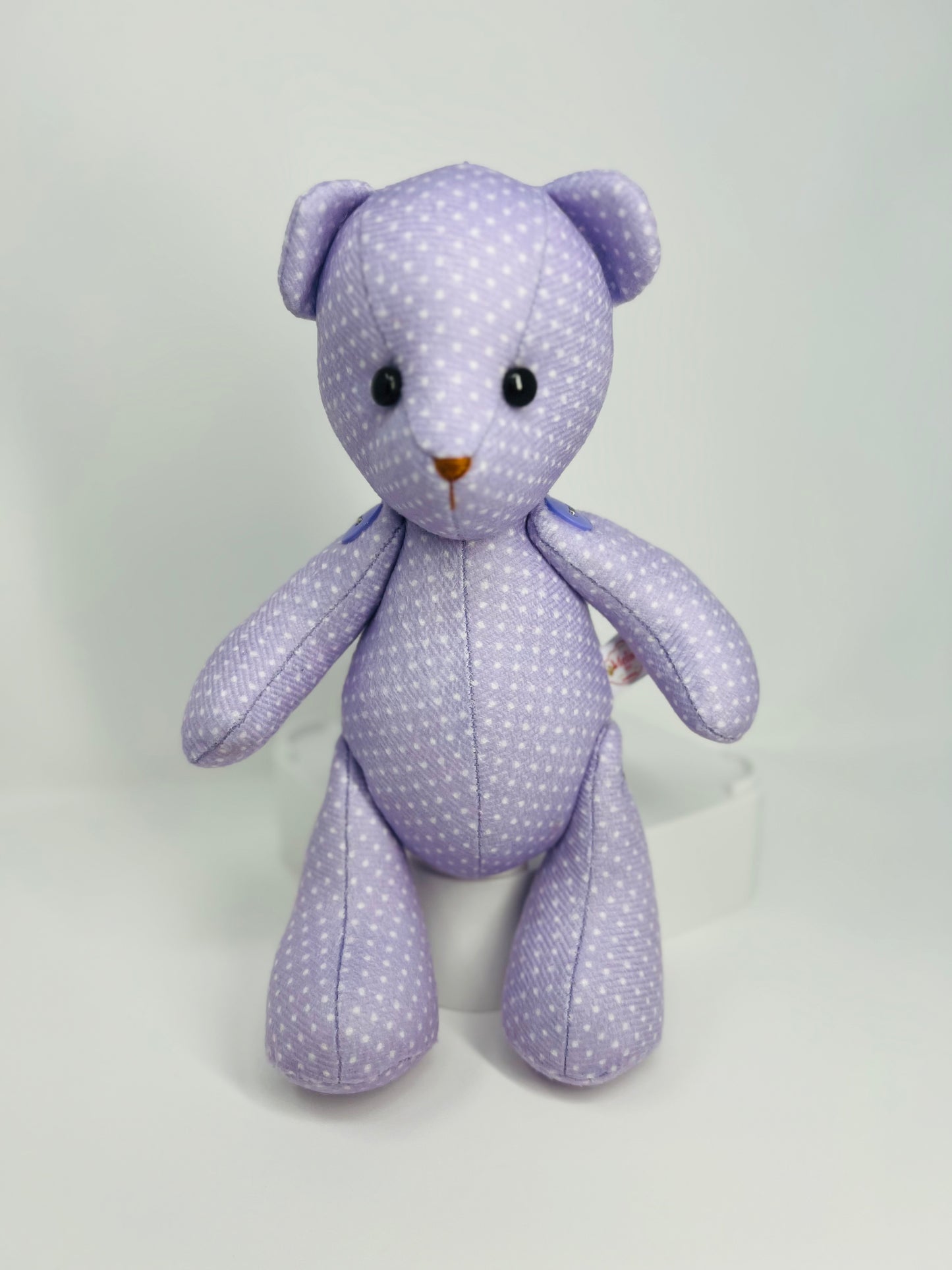 Violet the Polka Dot Teddy Bear: A Regal Handmade Companion