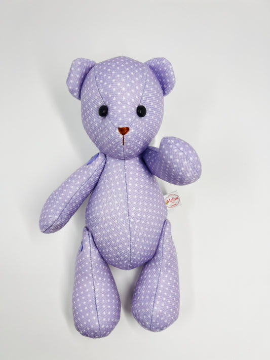 Violet the Polka Dot Teddy Bear: A Regal Handmade Companion