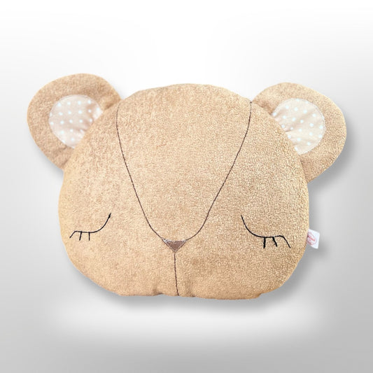 Teddy Bear Cushion - Handmade Nursery Decoration