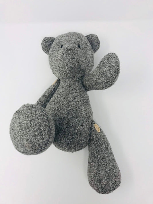 Adorable Medium size Teddy Bear Unique soft Lake District Tweed Cuddly Plush toy Room Decor