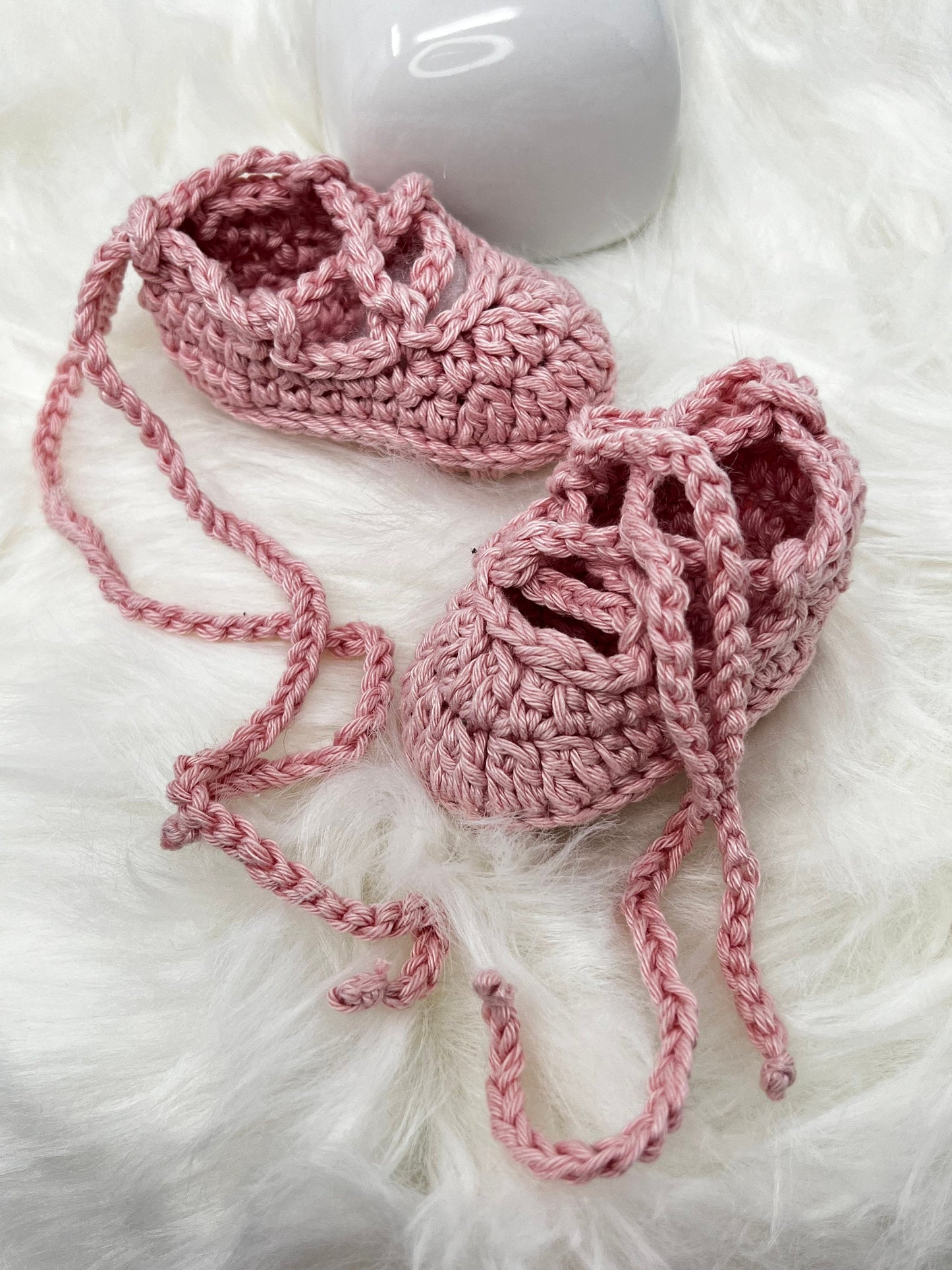 Pink Handmade Baby shoes in crochet, each one is a special beautiful gift for newborn - choice of 8