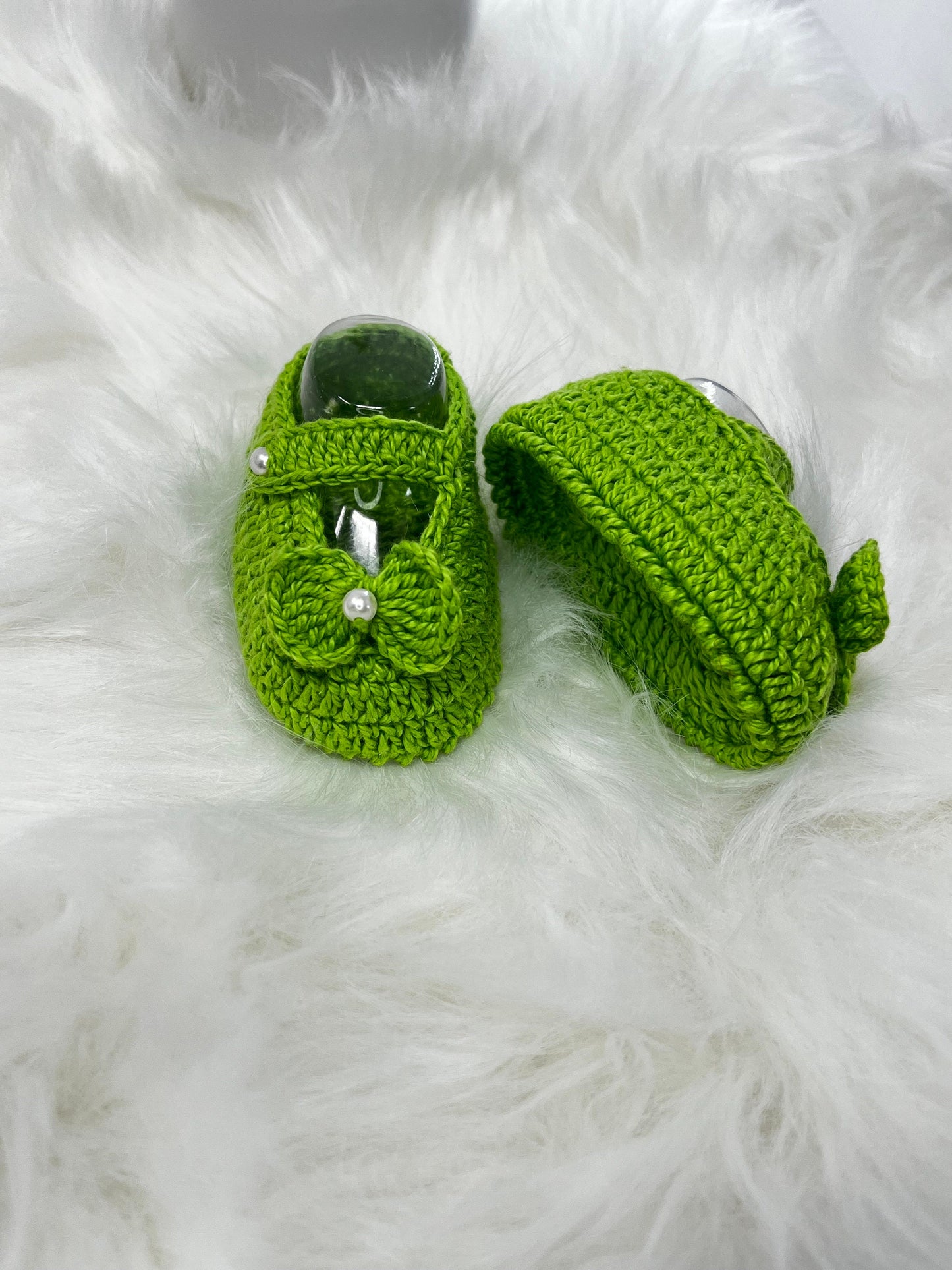 Different Handmade Baby shoes in crochet, each one is a special beautiful gift for newborn - choice of 9